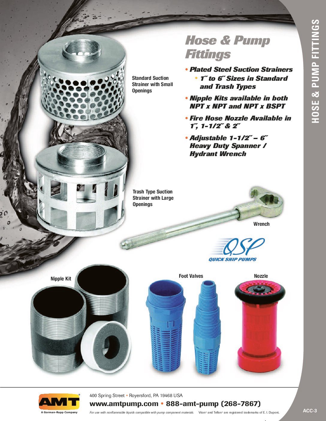 AMT Hose & Pump Fittings